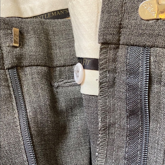 Slim Fit Checked Wool Suit Trouser - Picture 5 of 7